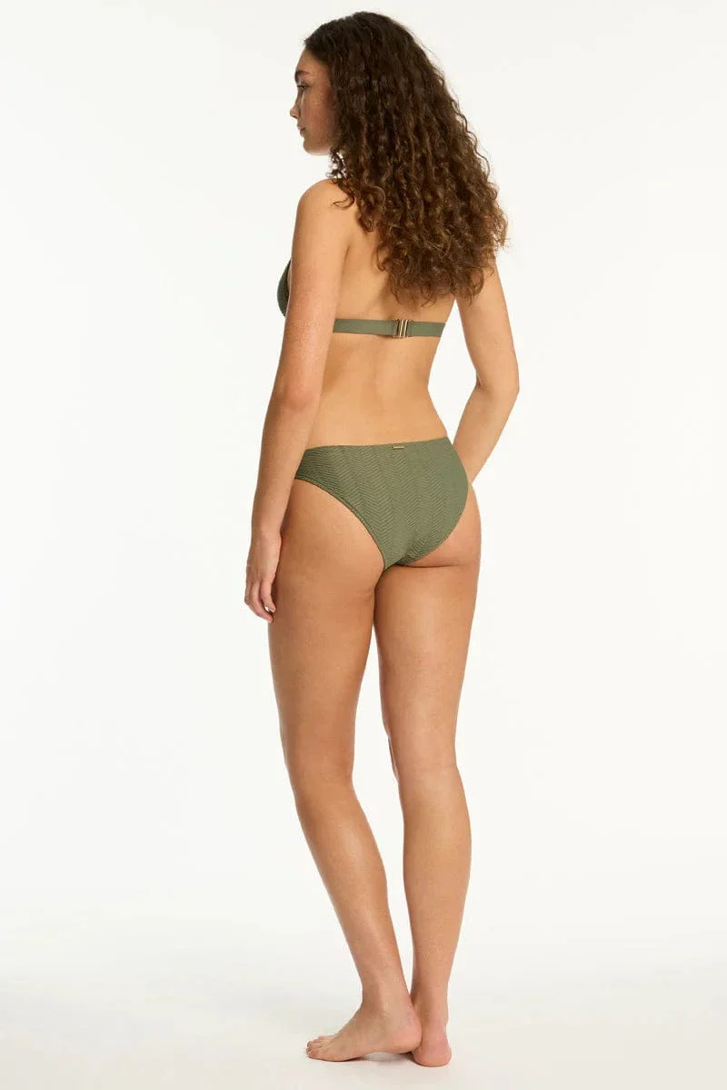 Sea Level Caracus Tri Halter Top - Khaki - Image 3