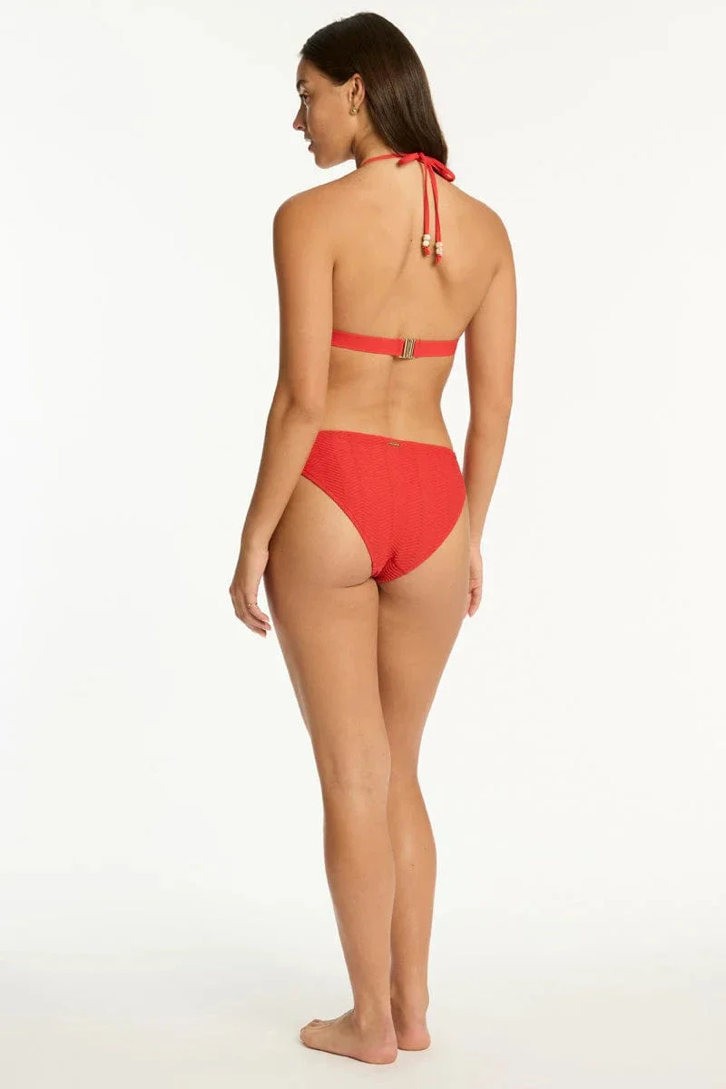 Sea Level Caracus Tri Halter Top - Spice Red - Image 5