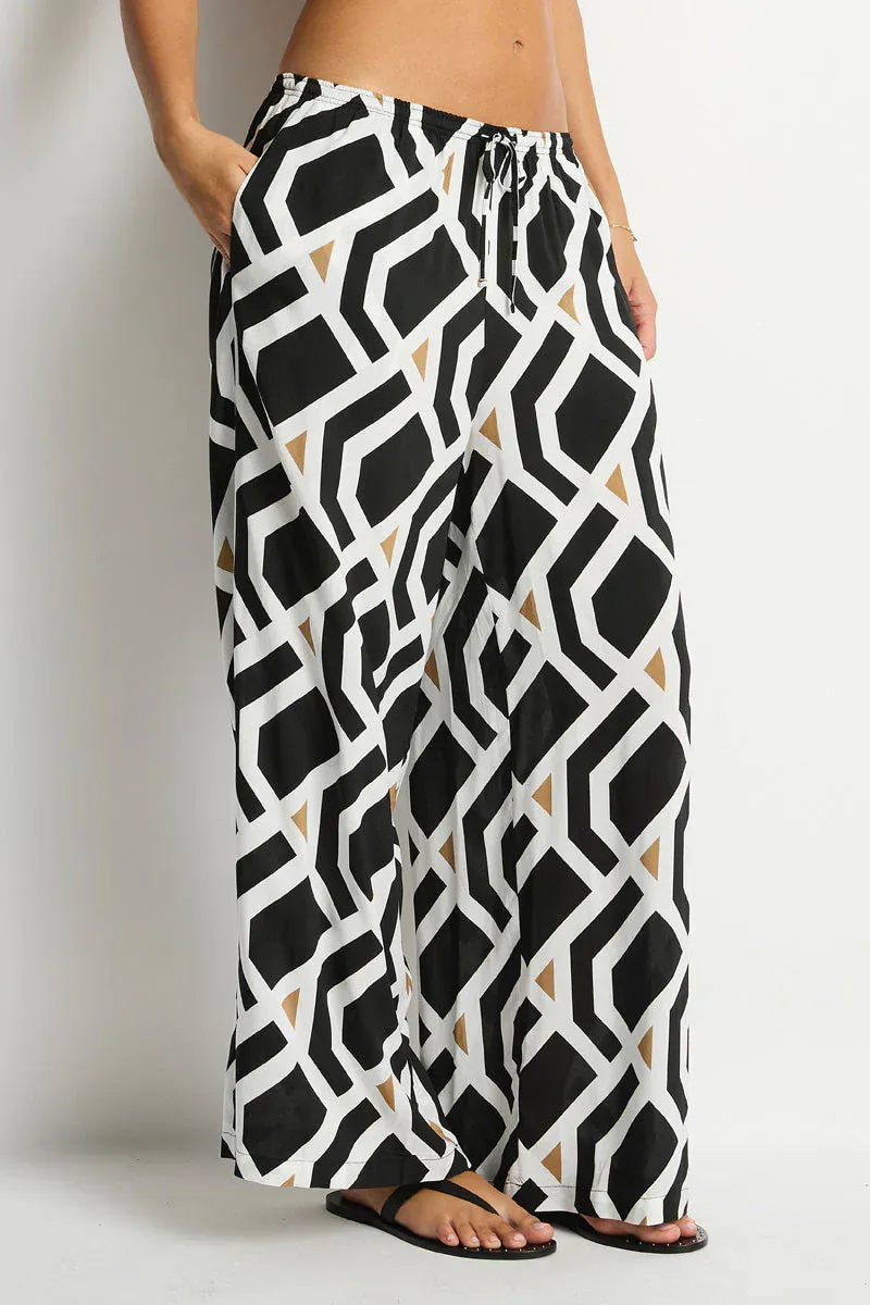 Sea Level Costa Surf Pant - Black Print - Image 2