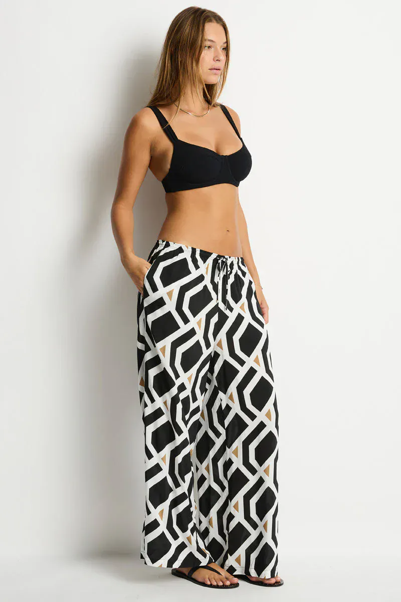 Sea Level Costa Surf Pant - Black Print - Image 3