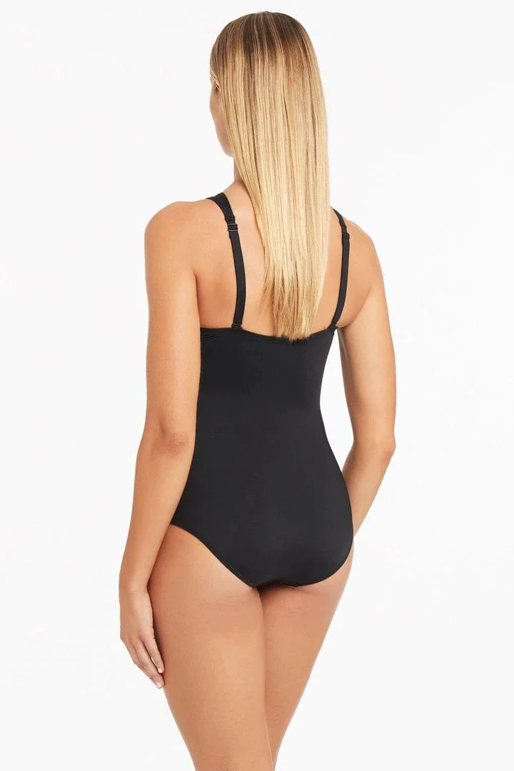Sea Level Essentials High Neck Multifit One Piece - Black - Image 4