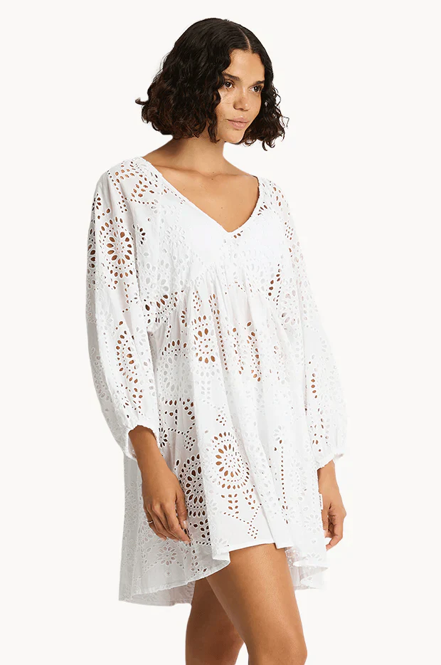 Sea Level Ibiza Boho Short Dress - White - Image 3