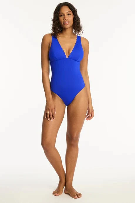 Sea Level Scalloped Longline Tri One Piece - Image 7