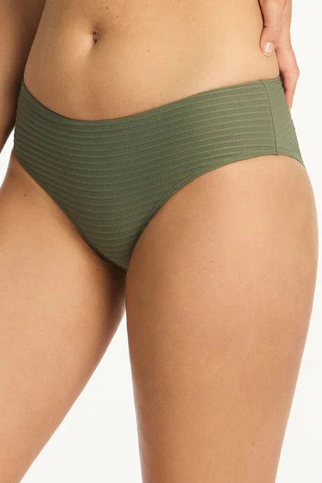 Sea Level Spinnaker Mid Bikini Pant - Khaki - Image 2