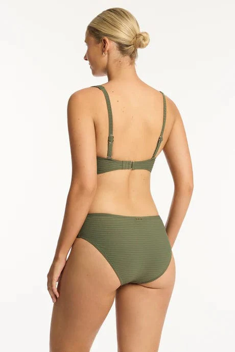 Sea Level Spinnaker Mid Bikini Pant - Khaki - Image 3