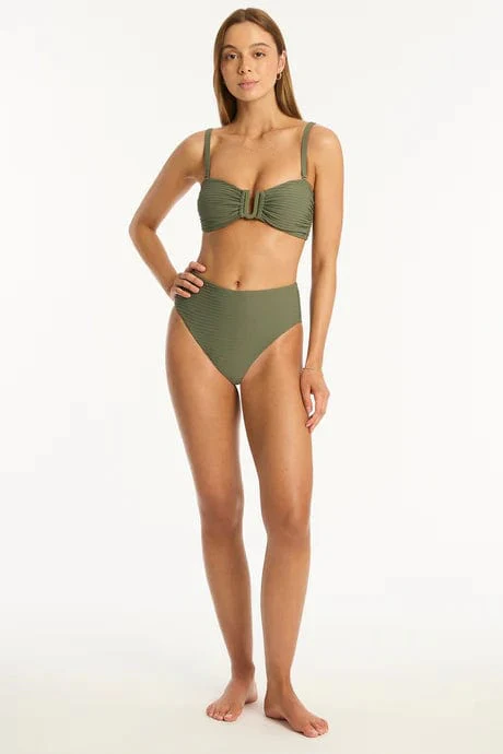 Sea Level Spinnaker Retro High Waist Pant - Khaki - Image 4