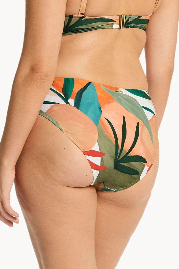 Sea Level Tropaluxe Mid Bikini Pant - Khaki - Image 2