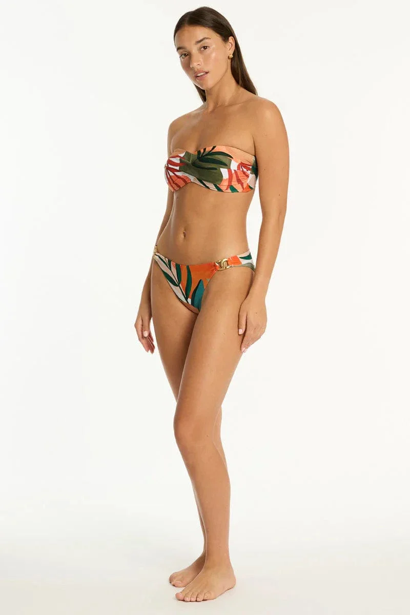Sea Level Tropaluxe Twist Bandeau - Khaki - Image 3