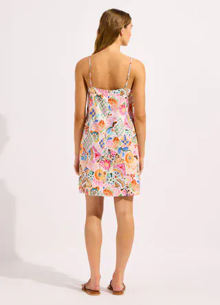 Seafolly Beach Boheme Bandeau Mini Dress - Parfait Pink - Image 2