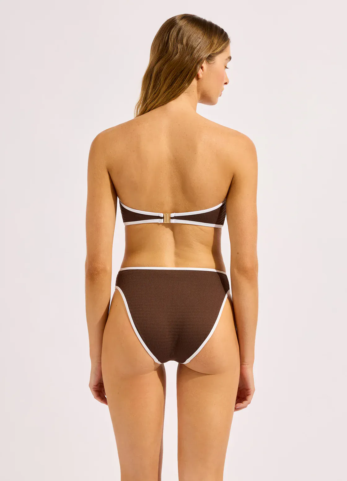 Seafolly Beach Bound High Leg Pant - Dark Chocolate - Image 3