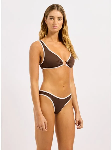 Seafolly Beach Bound Ring Front Tank - Dark Chocolate - Image 2