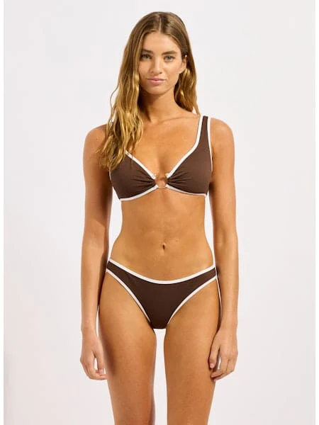 Seafolly Beach Bound Ring Front Tank - Dark Chocolate - Image 5