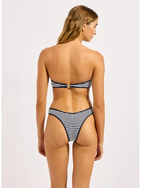 Seafolly Clubhouse Zip Front Bandeau - Black - Image 2