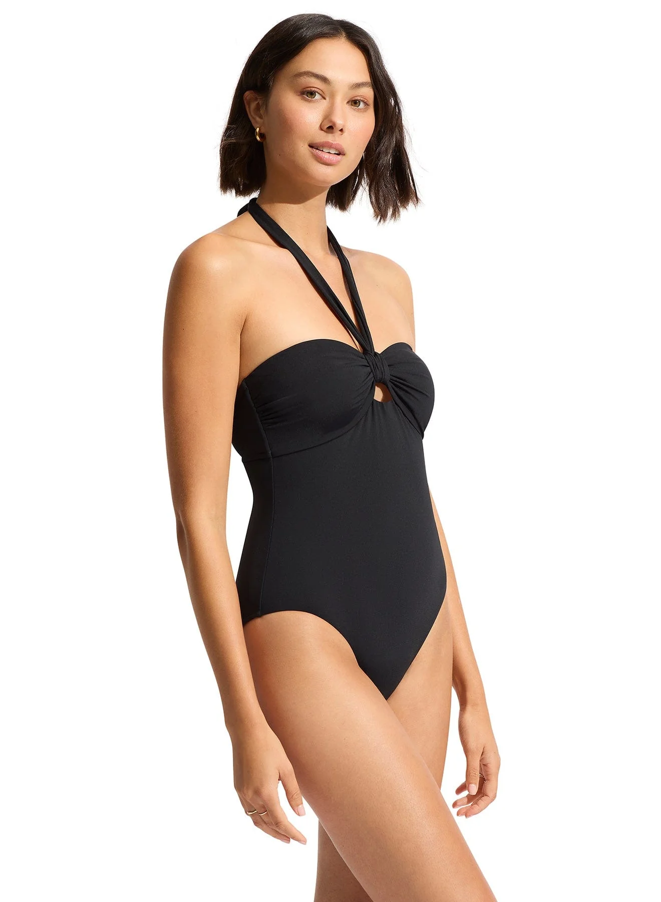 Seafolly Collective Sash Tie One Piece - Black - Image 2