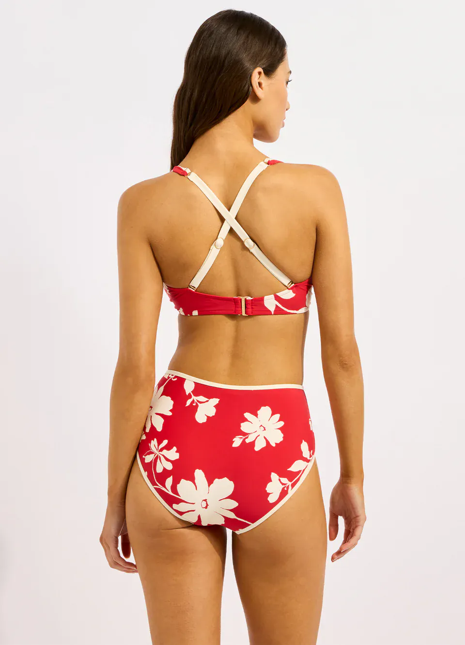 Seafolly Mayflower High Waisted Pant - Cosmo Red - Image 2
