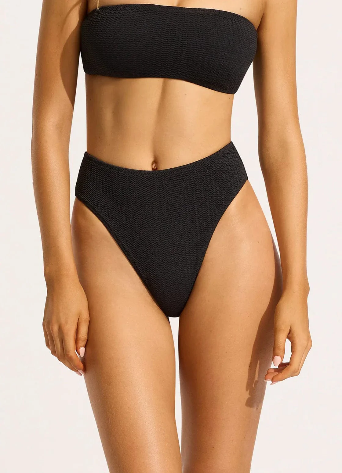 Seafolly Sea Dive High Rise Pant - Black - Image 2