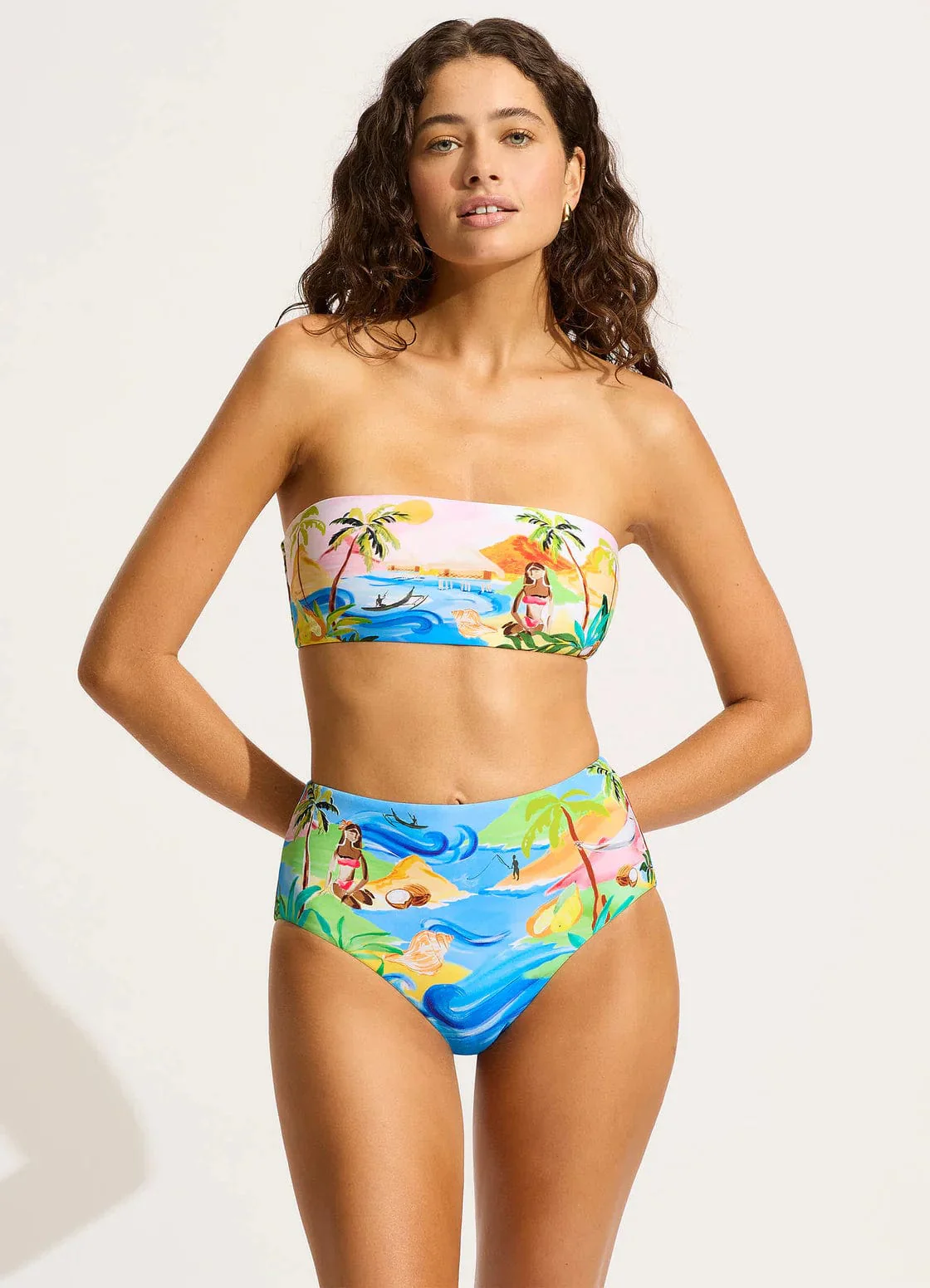 Seafolly South Pacific High Waisted Pant - Tuquoise
