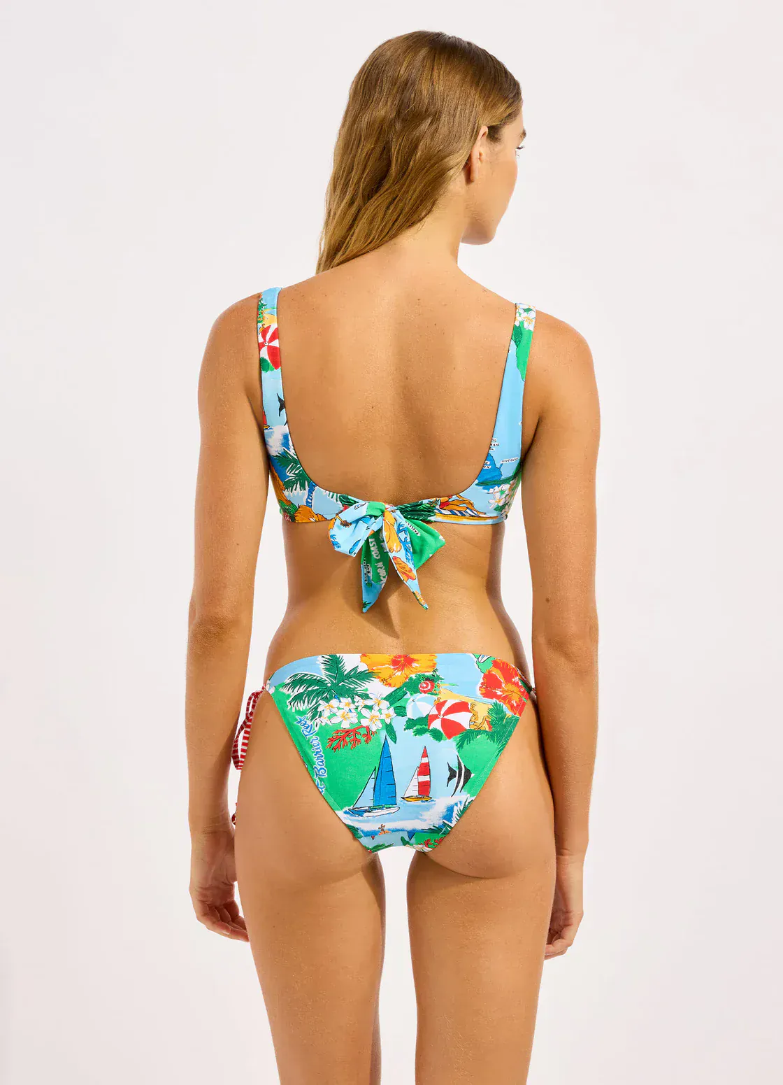 Seafolly Viva Vacation Ring Front Tank - Powder Blue - Image 4