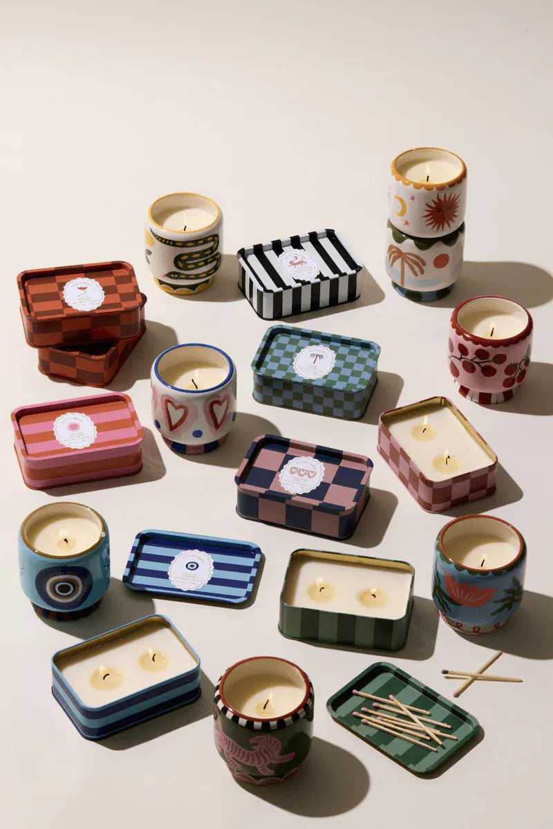 Adopo 6.5 oz Printed Tin Snake Candle - Wild Lemongrass - Image 3