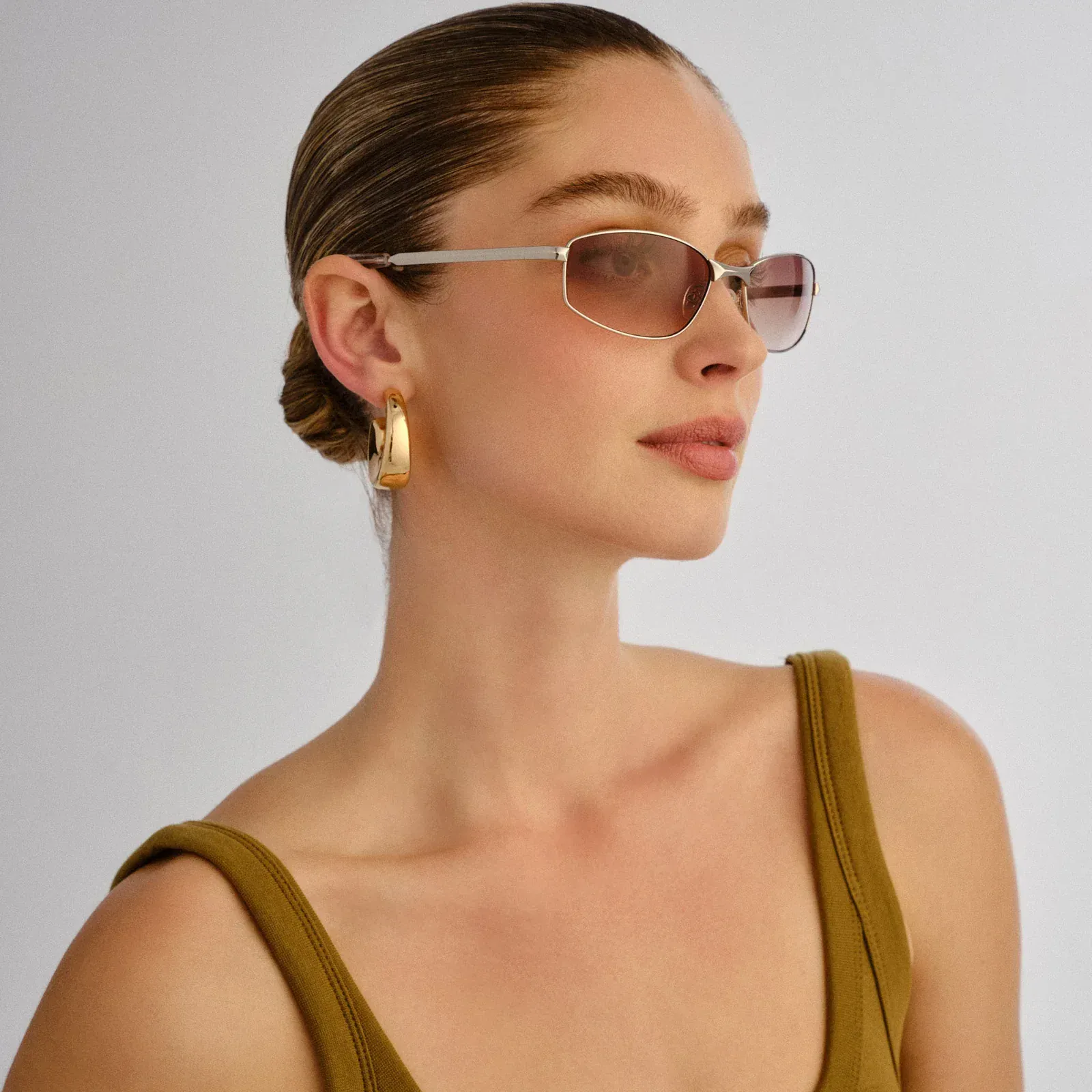 Le Specs Star Beam Sunnies - Silver Brown Grad - Image 4