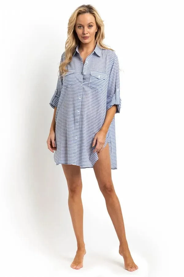 Sunseeker Summer Stripe Button Through Shirt - Image 2