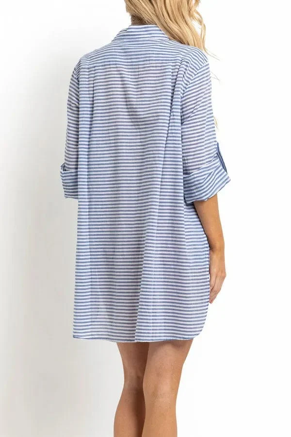 Sunseeker Summer Stripe Button Through Shirt - Image 4