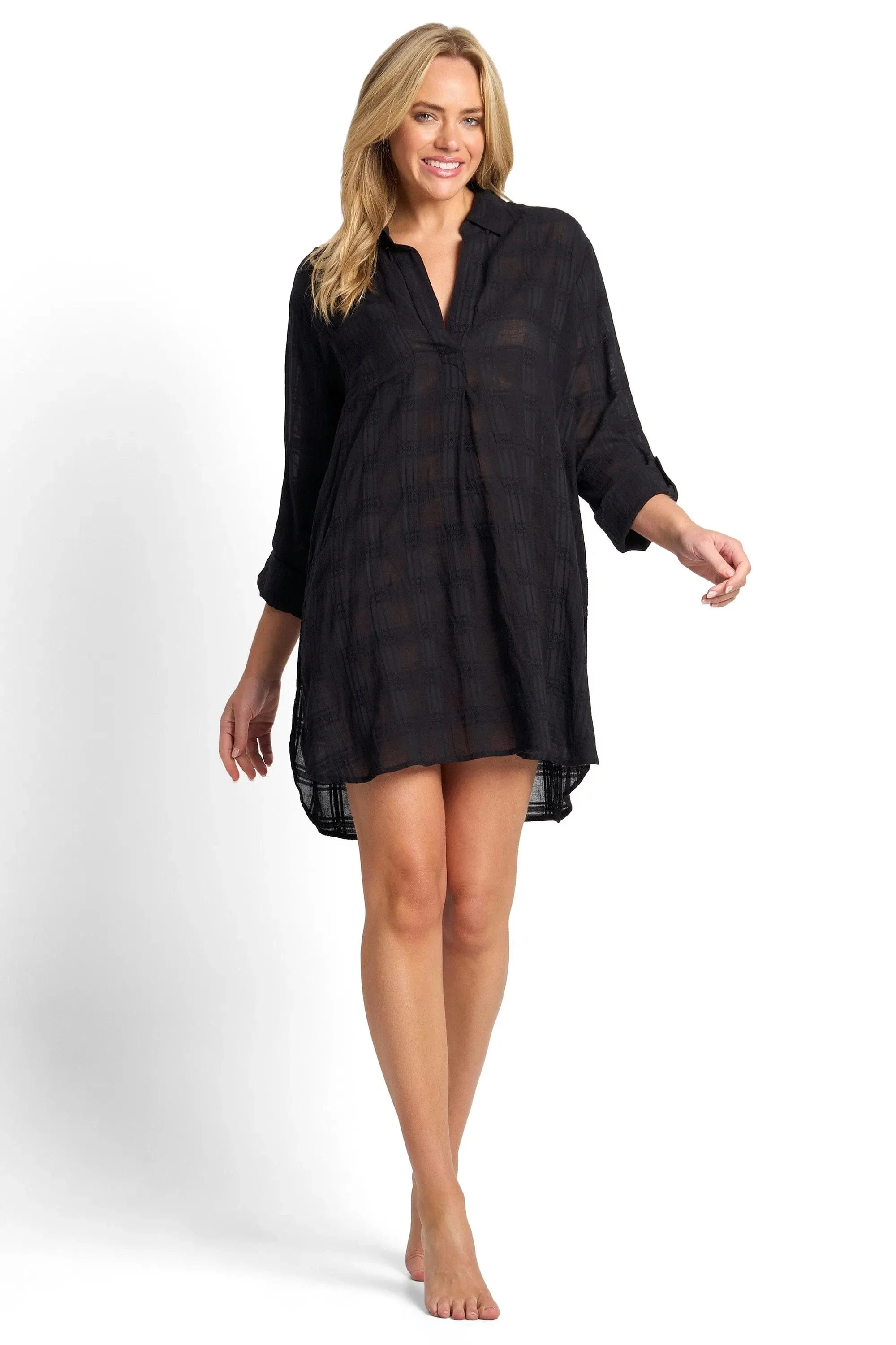 Sunseeker Picnic Painters Shirt - Black - Image 2