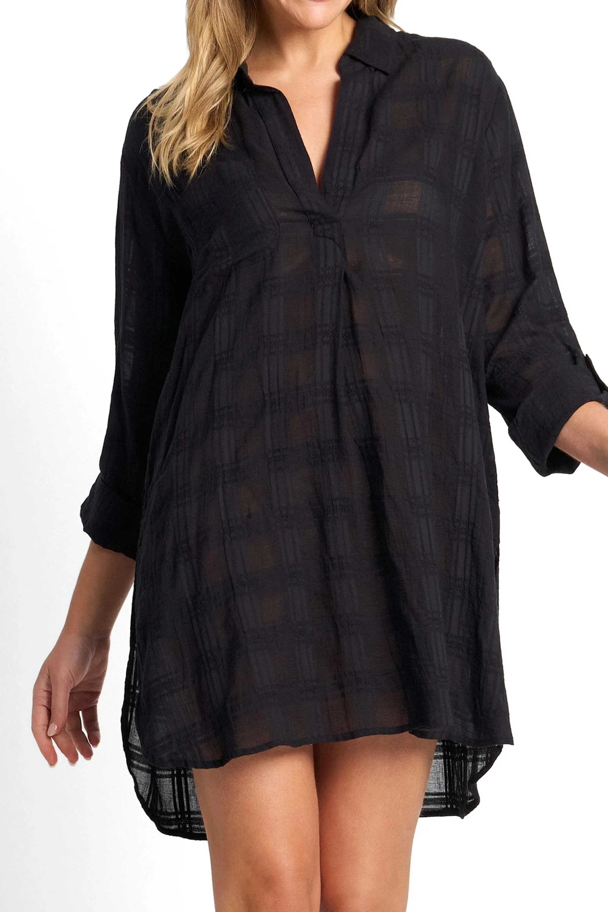 Sunseeker Picnic Painters Shirt - Black - Image 3