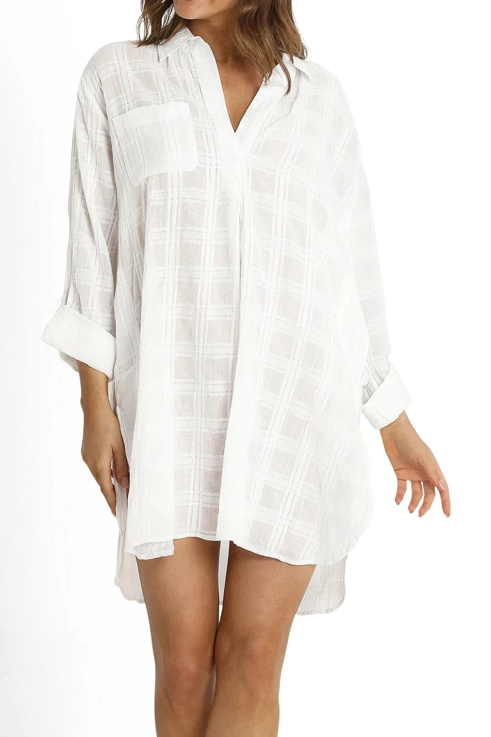 Sunseeker Picnic Painters Shirt - White - Image 2