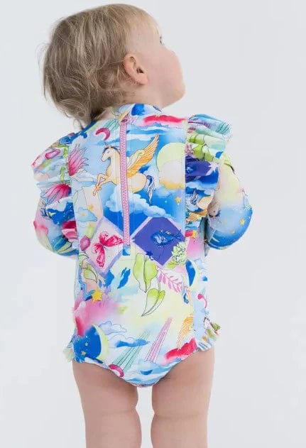 Surrealism Long Sleeve Frill Sunsuit - Image 2