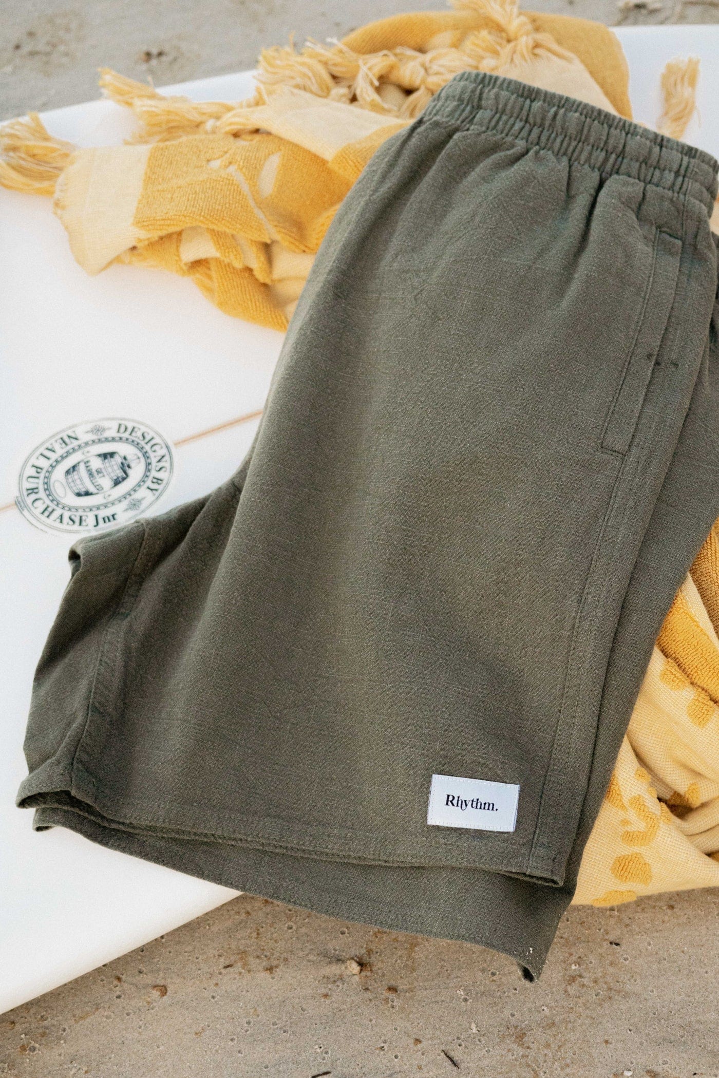 Rhythm Textured Linen Jam - Olive - Image 3