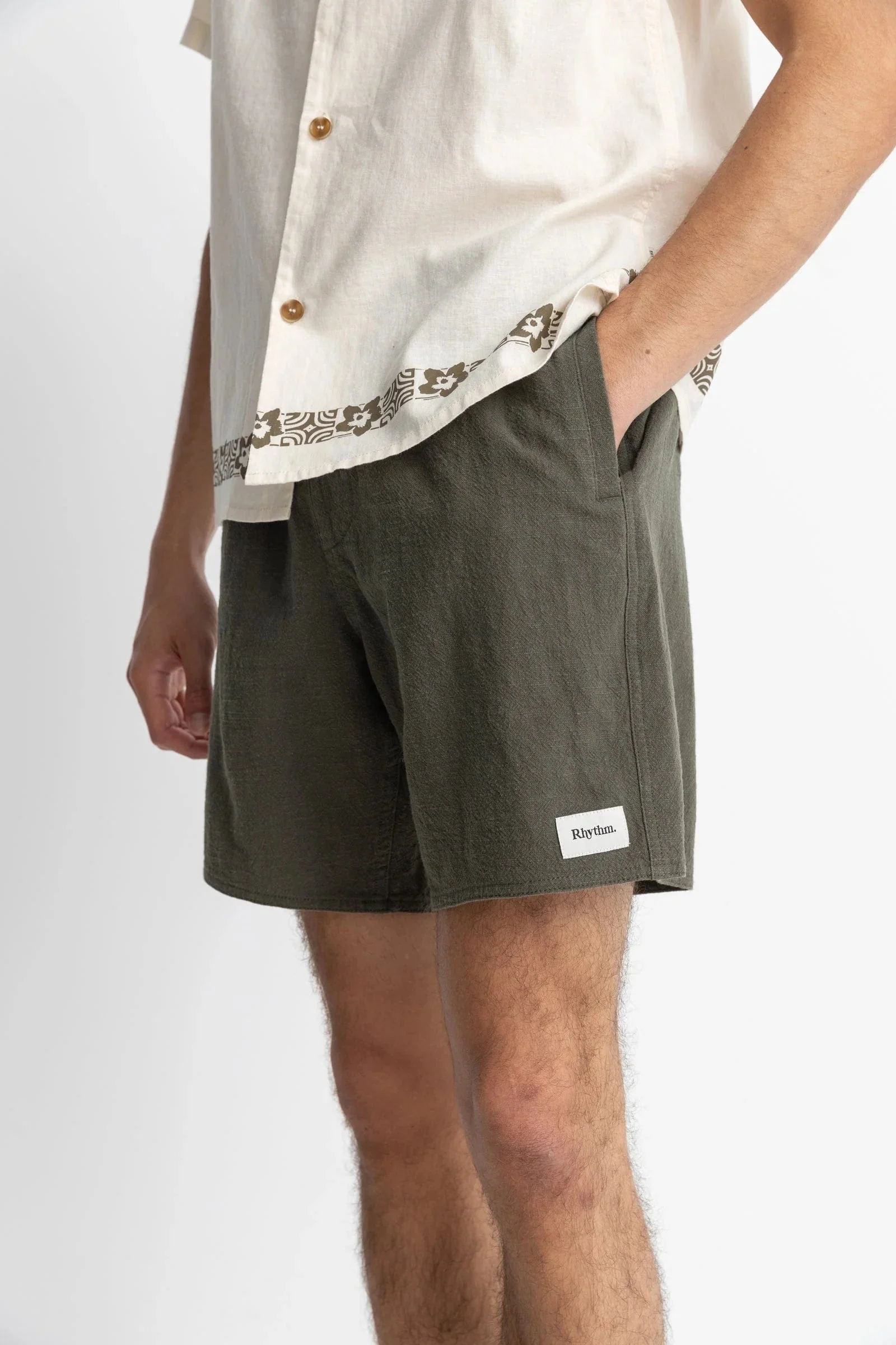 Rhythm Textured Linen Jam - Olive - Image 6