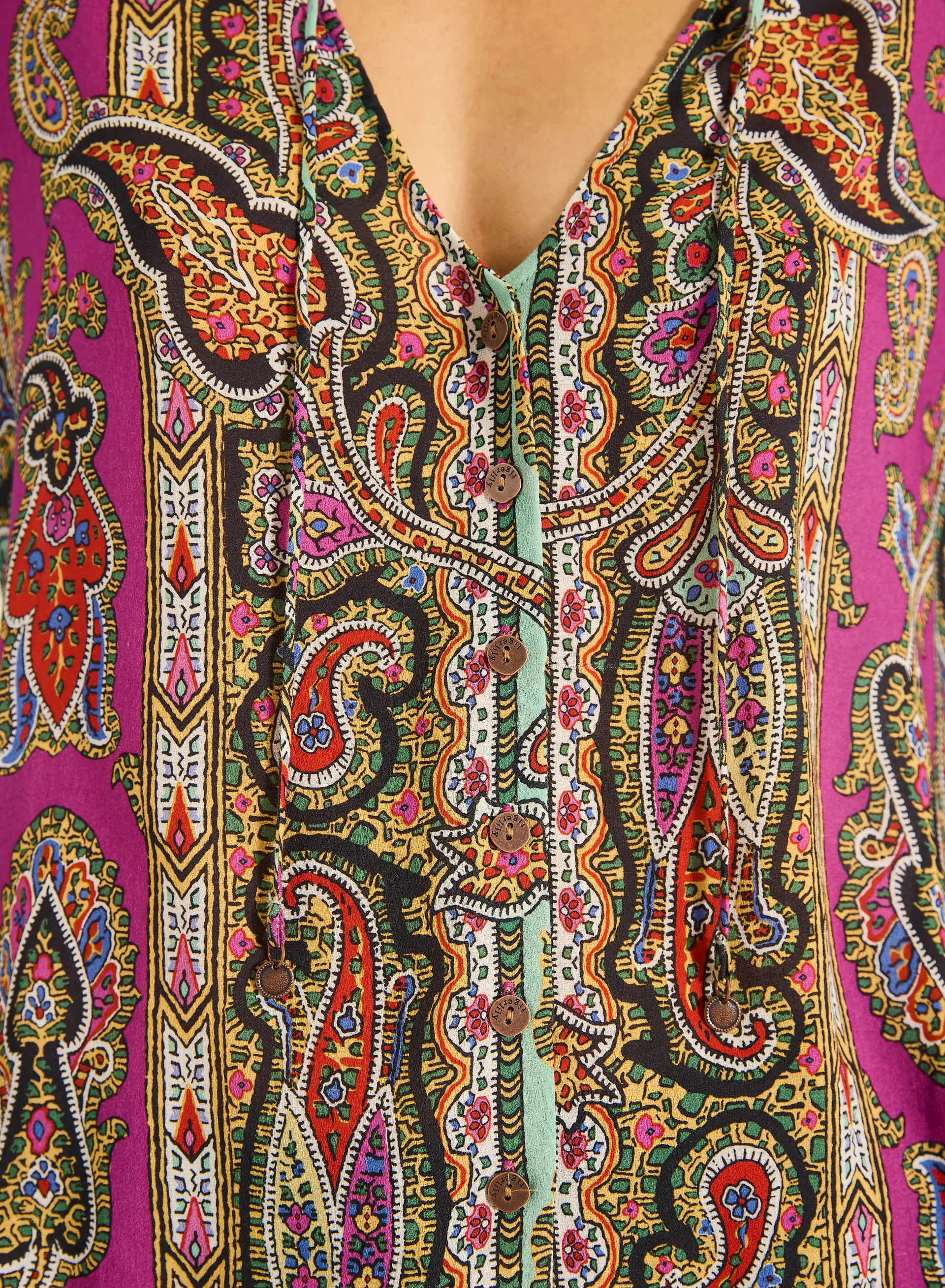 Tigerlily Caya Haveli Shirt - Magenta - Image 3