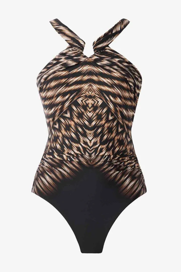 Topkapi Aphrodite High Neck Shaping Swimsuit - Black Multi - Image 5