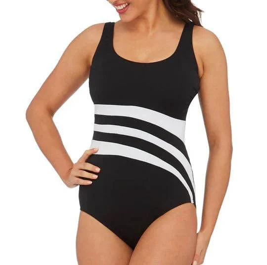 Wave Spliced DD/E Cup One Piece - Black - Image 7
