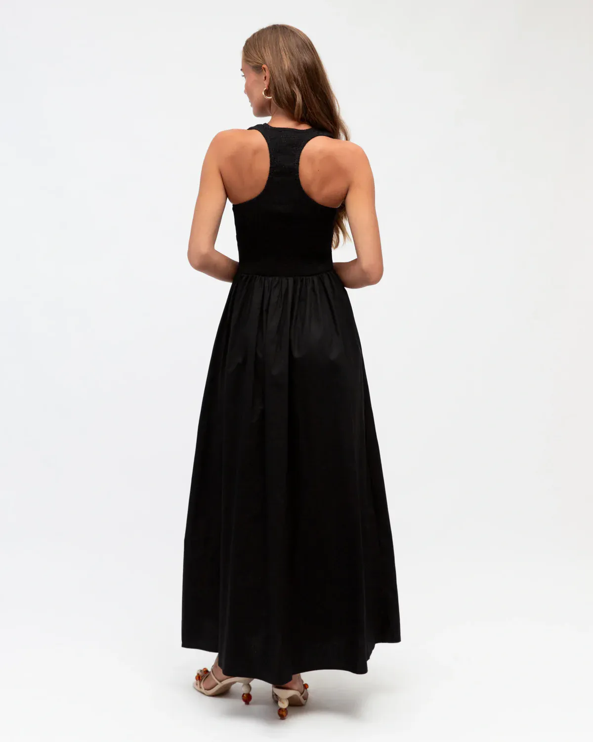 White Closet Shirred Racerback Dress - Black - Image 2