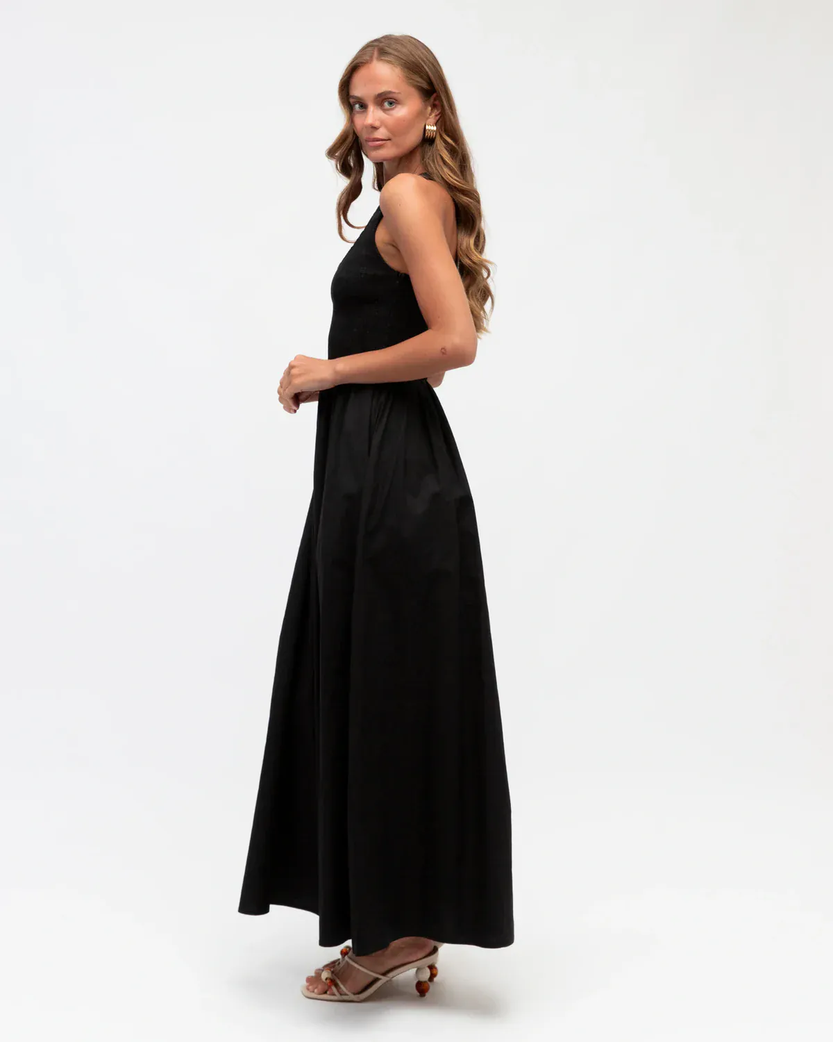 White Closet Shirred Racerback Dress - Black - Image 4
