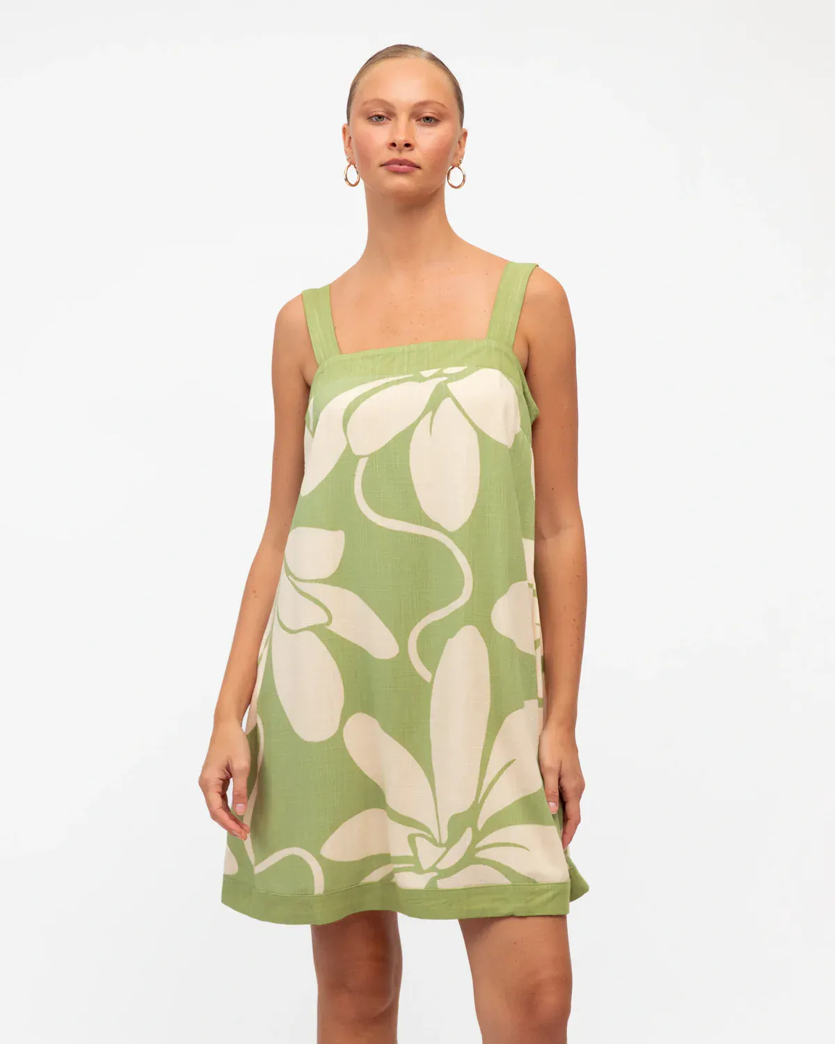 White Closet Summer Bloom Matcha Mini Dress - Matcha - Image 3