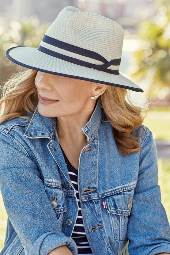 Windsor Fedora - Ivory/Navy - Image 2