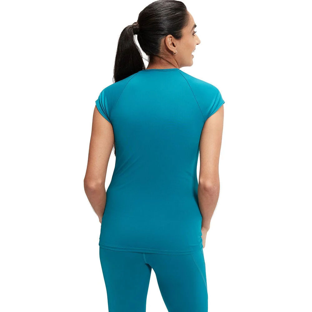 Speedo Womens Cap Sleeve Sun Top - Peacock - Image 3