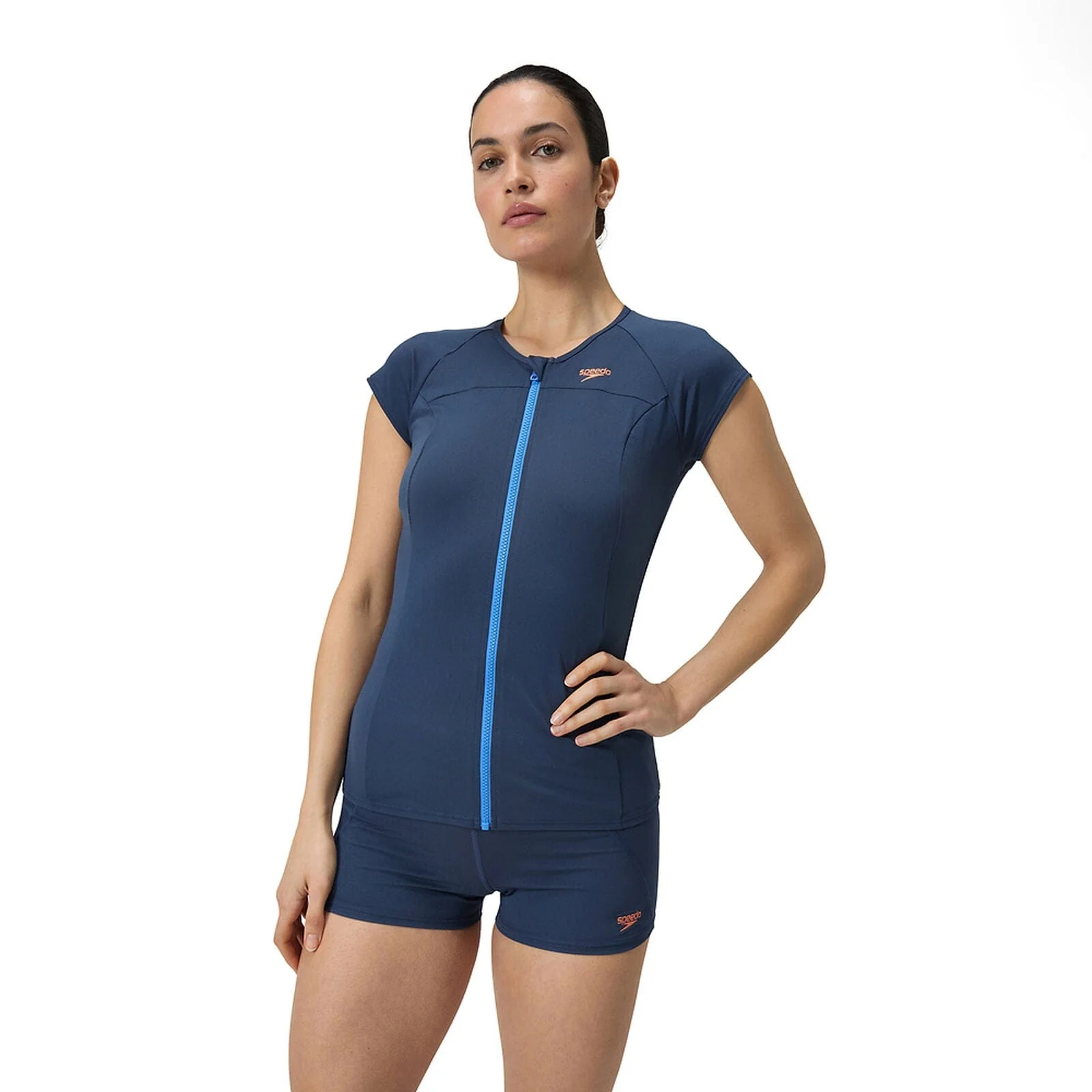 Speedo Womens Cap Sleeve Sun Top - Spruce Blue