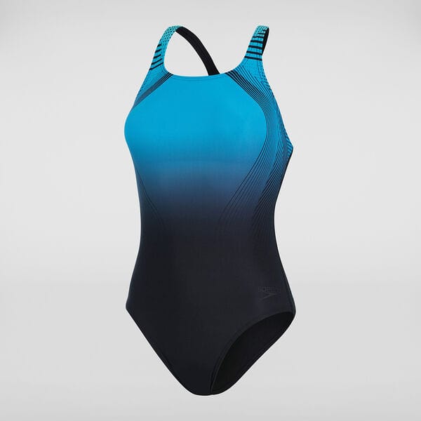 Speedo Womens Digital Placement One Piece - Black/Pool - Image 2