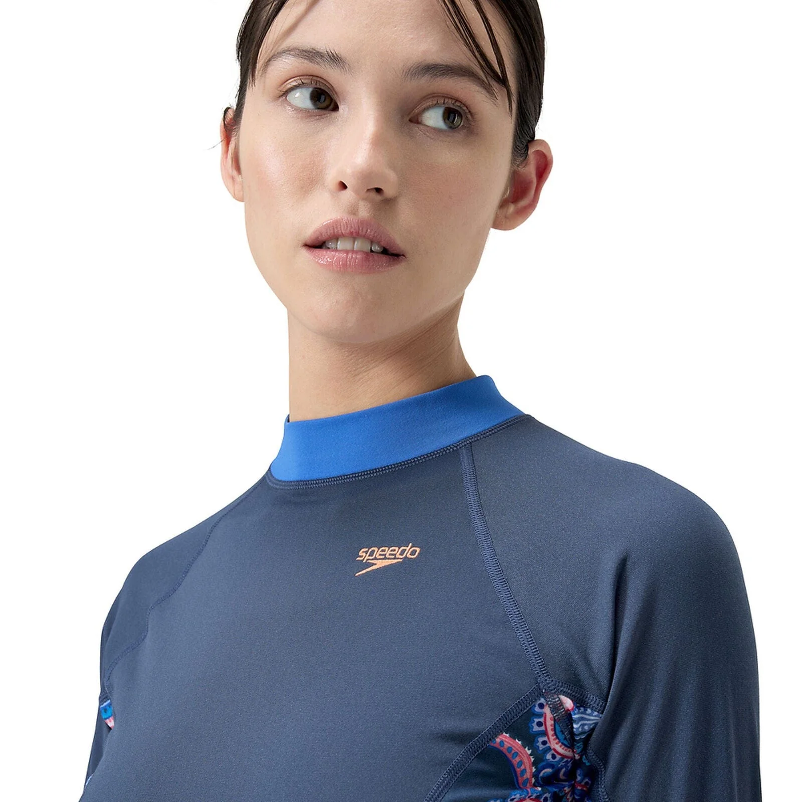 Speedo Womens Printed Long Sleeve Rash Top - Image 3