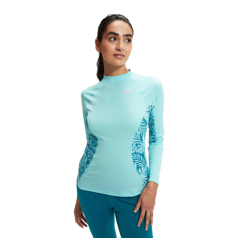 Speedo Womens Printed Long Sleeve Rash Top