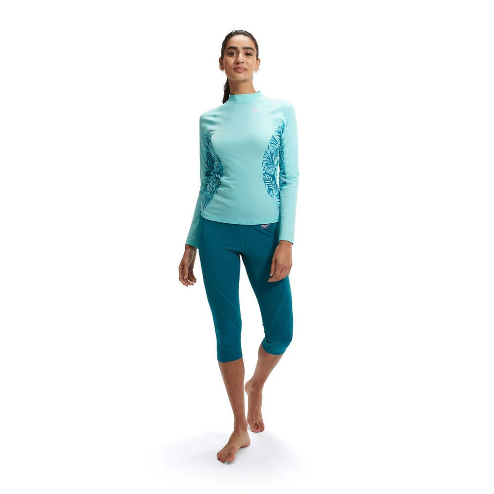 Speedo Womens Printed Long Sleeve Rash Top - Image 4