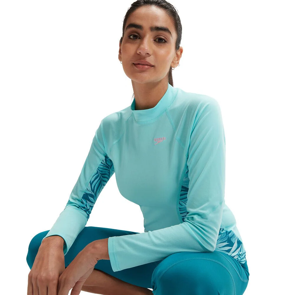 Speedo Womens Printed Long Sleeve Rash Top - Image 5