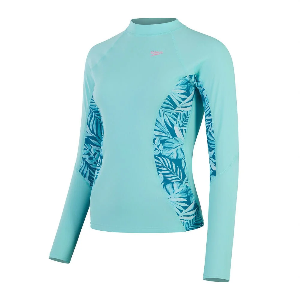 Speedo Womens Printed Long Sleeve Rash Top - Image 8