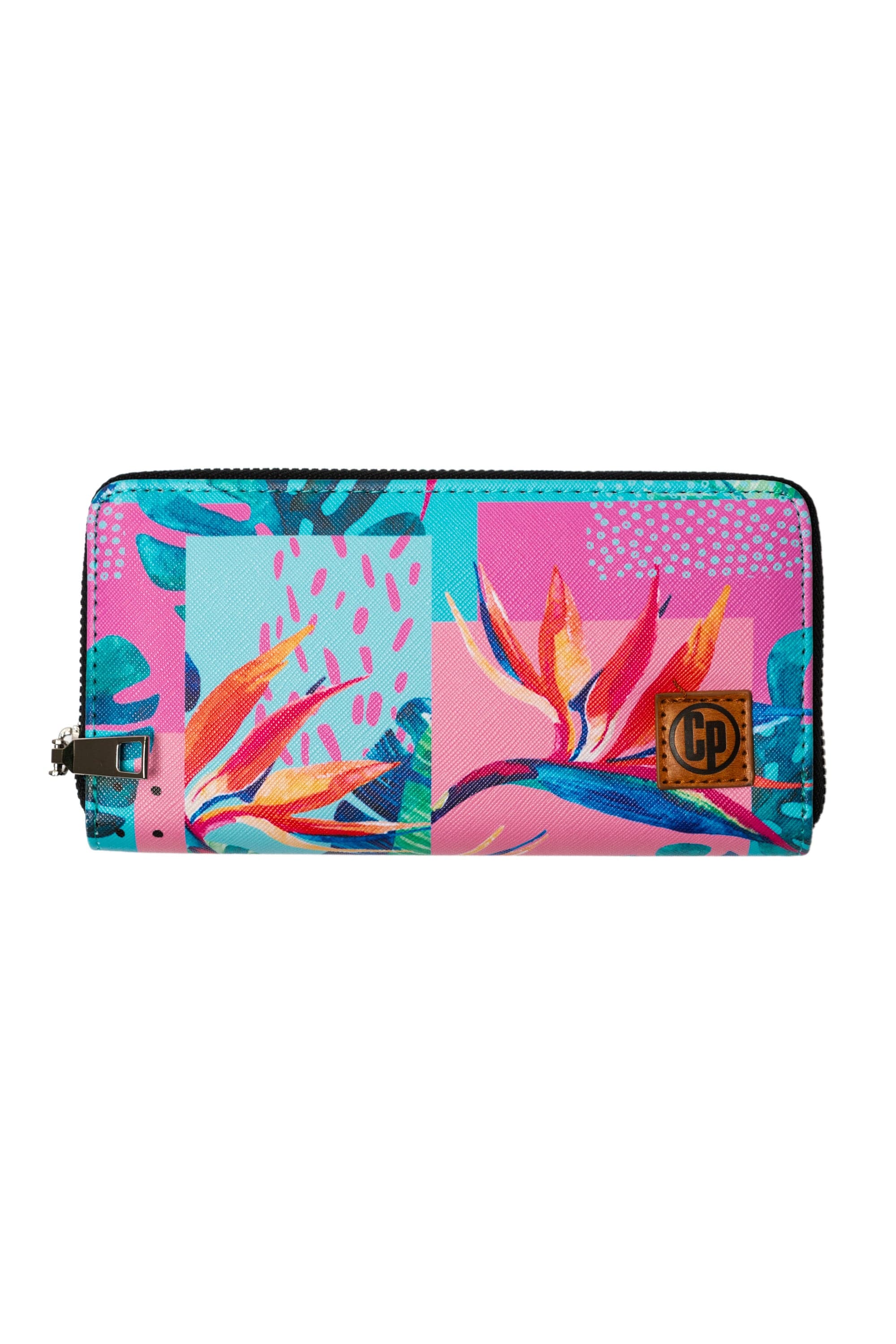 Womens Wallet w/ Key Tag - Tropical Flowers - Image 2