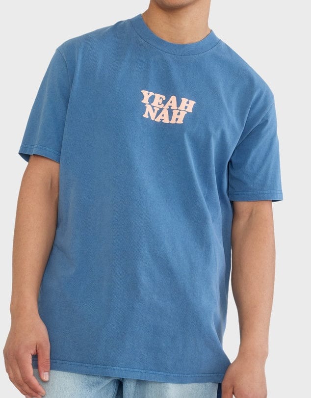 Yeah Nah Regular Tee - Blue