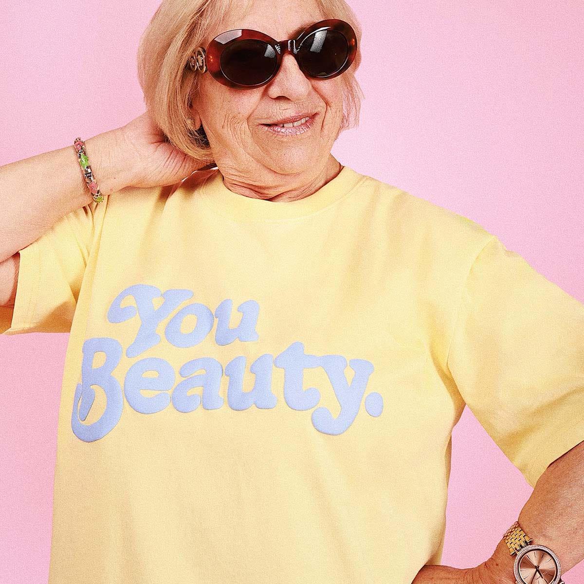 You Beauty Regular Tee in Lemon - Image 4